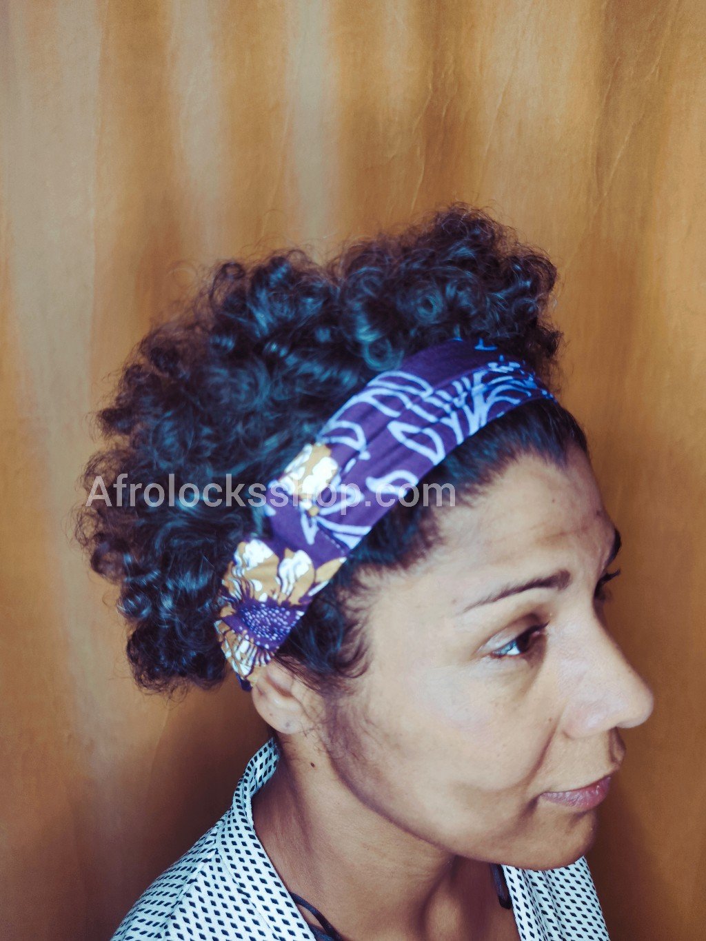 Bandeau design afro élastique - foulard de tête cheveux imprimé africain ankara-SQ3947189