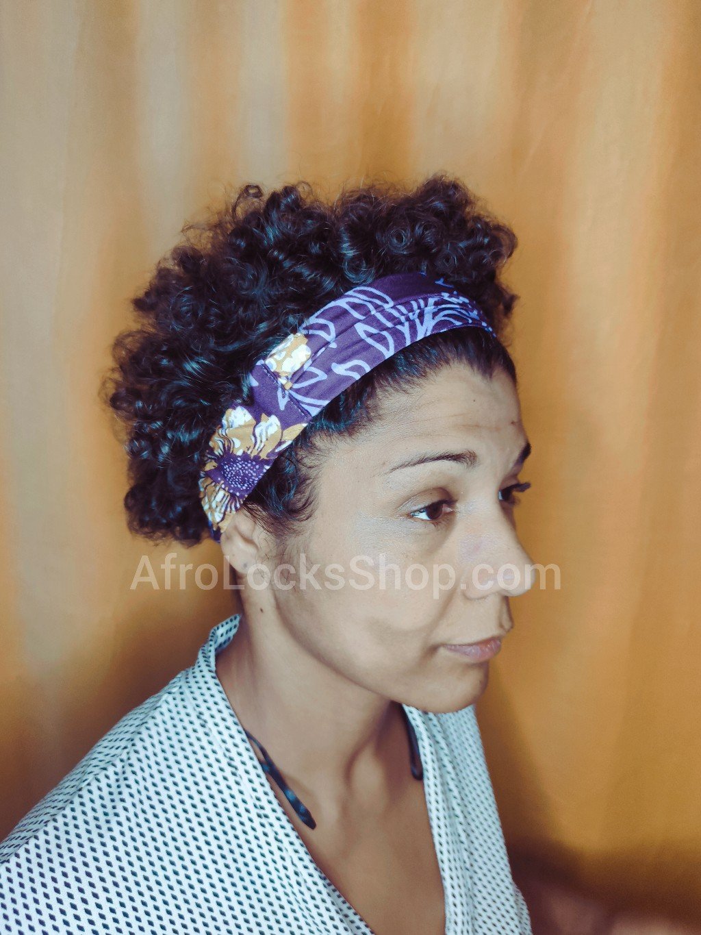 Bandeau design afro élastique - foulard de tête cheveux imprimé africain ankara-SQ3947189