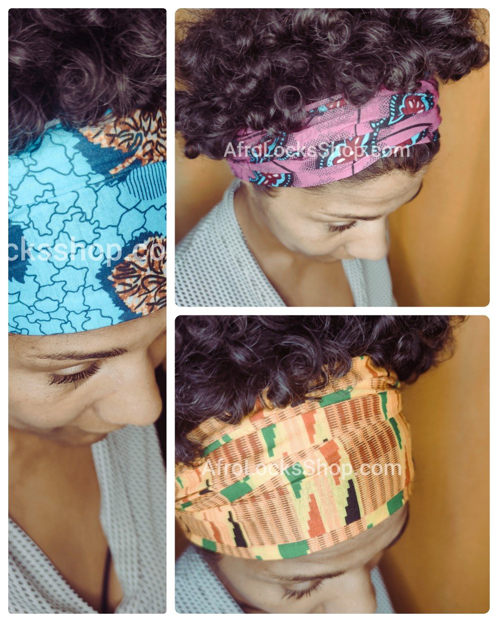 Bandeau design afro élastique - foulard de tête cheveux imprimé africain ankara-SQ3947189