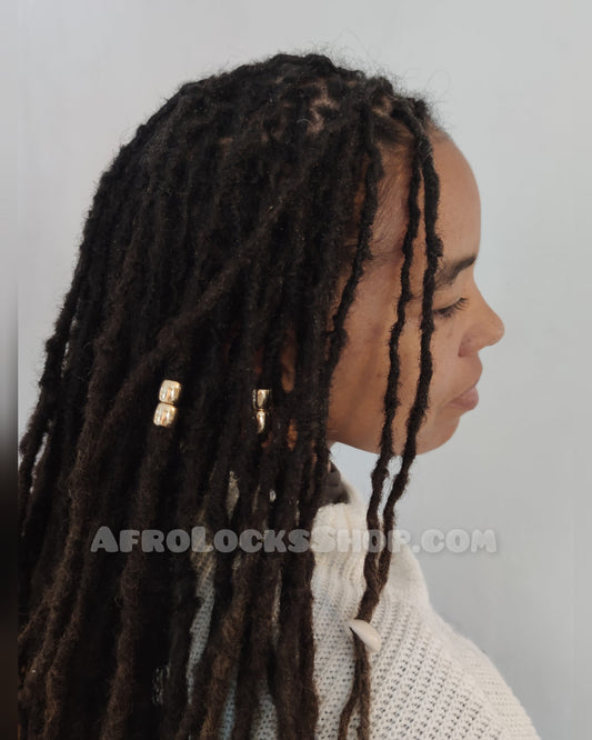 Lot de jolies perles pour dreadlocks couleur argenté ou doré spéciales cheveux-SQ7555219