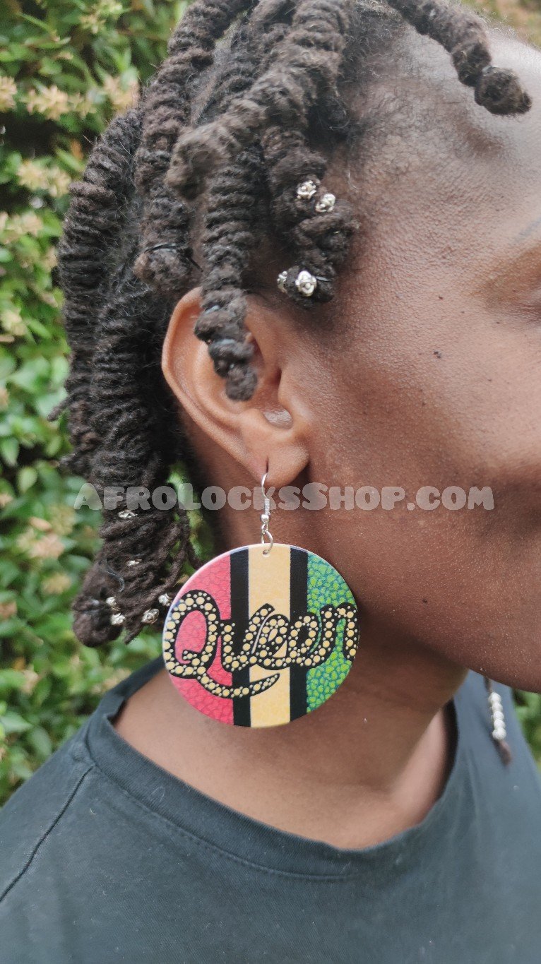Boucles d'oreilles queen rasta roots et reggae