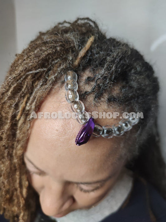 Grosses perles transparentes braids - coiffure afro nattes petites locks lot de 20