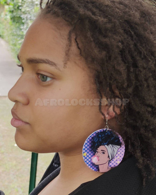 Boucles d'oreilles poppin femme cheveux nappy-SQ9935034