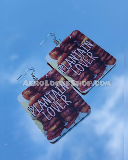 Boucles d'oreilles humoristiques plantain lover