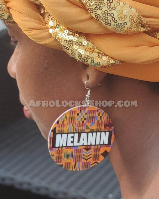 Boucles d'oreilles Melanin j'aime ma peau