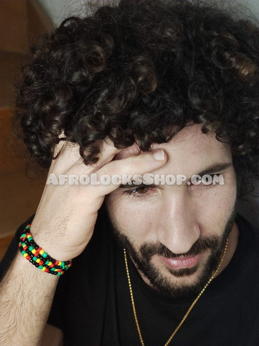 Lot de 4 bracelets rasta élastiqués en perles