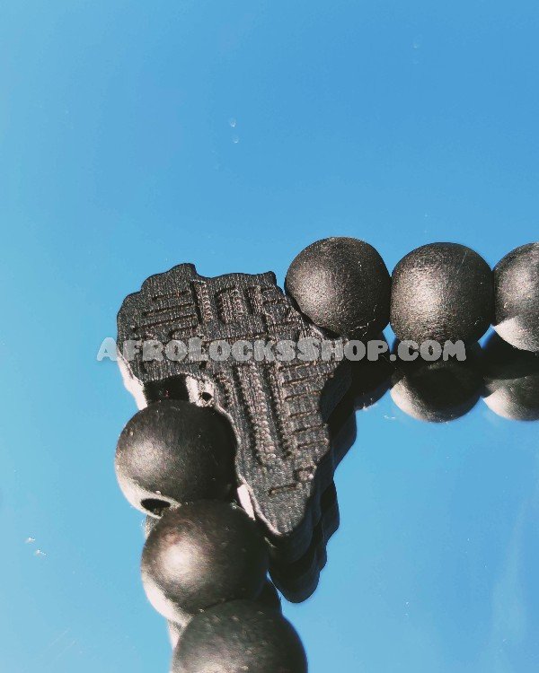 Bracelet bois en perles décoration carte Afrique-SQ5114815