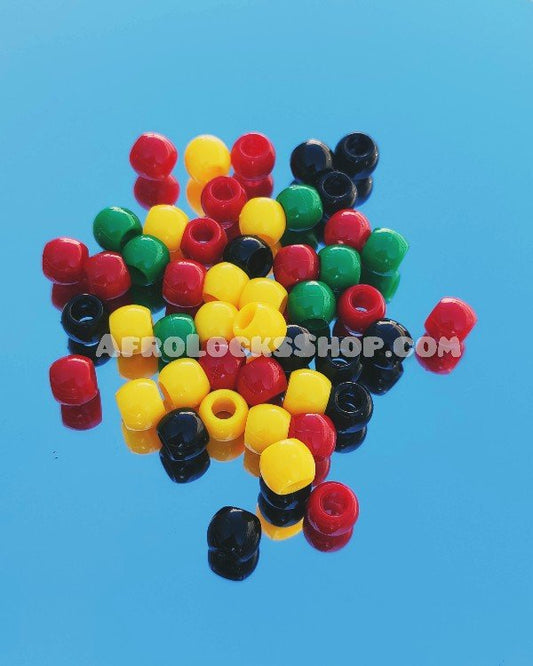 Lot de perles à cheveux noir rouge jaune vert-SQ7699108