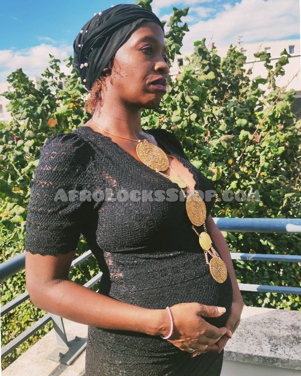 Collier africain perles et laiton fait à la main