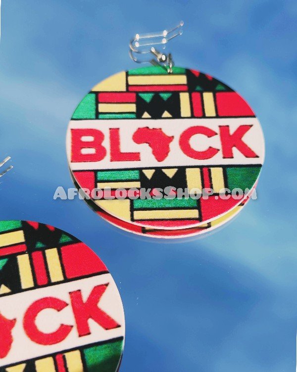Boucles d'oreilles black people africa multicolore