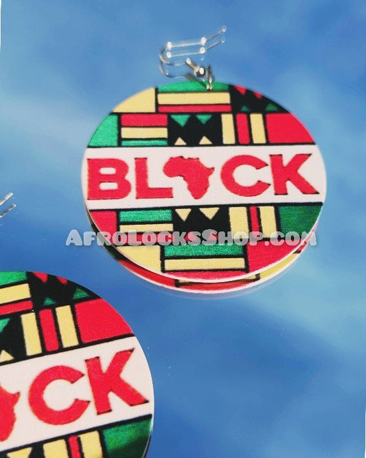 Boucles d'oreilles black people africa multicolore