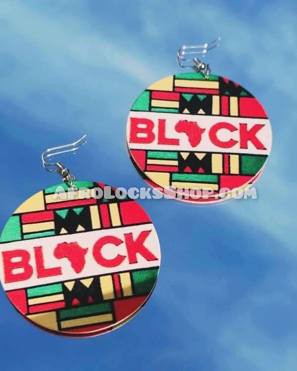 Boucles d'oreilles black people africa multicolore