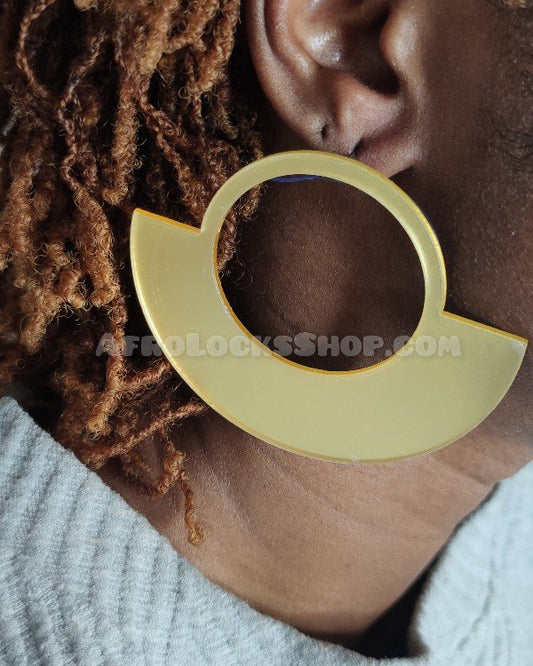 Boucles d'oreilles miroir ethnique chic