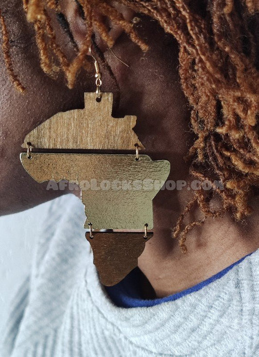 Boucles d'oreilles articulées carte du continent africain-SQ8354903