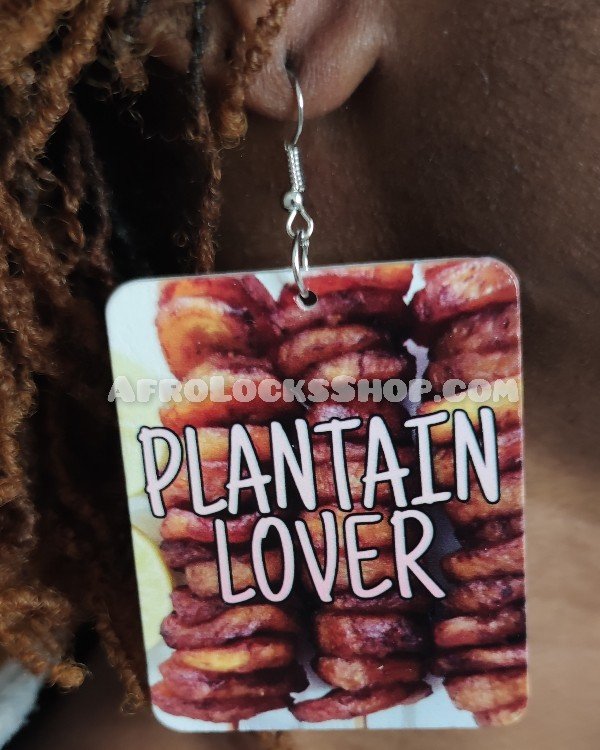 Boucles d'oreilles humoristiques plantain lover