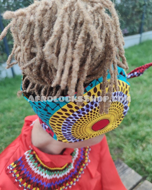 Bandeau large rigide en tissu wax avec fil de fer