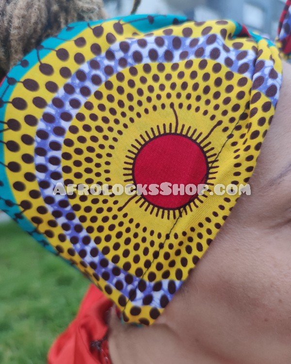 Bandeau large rigide en tissu wax avec fil de fer