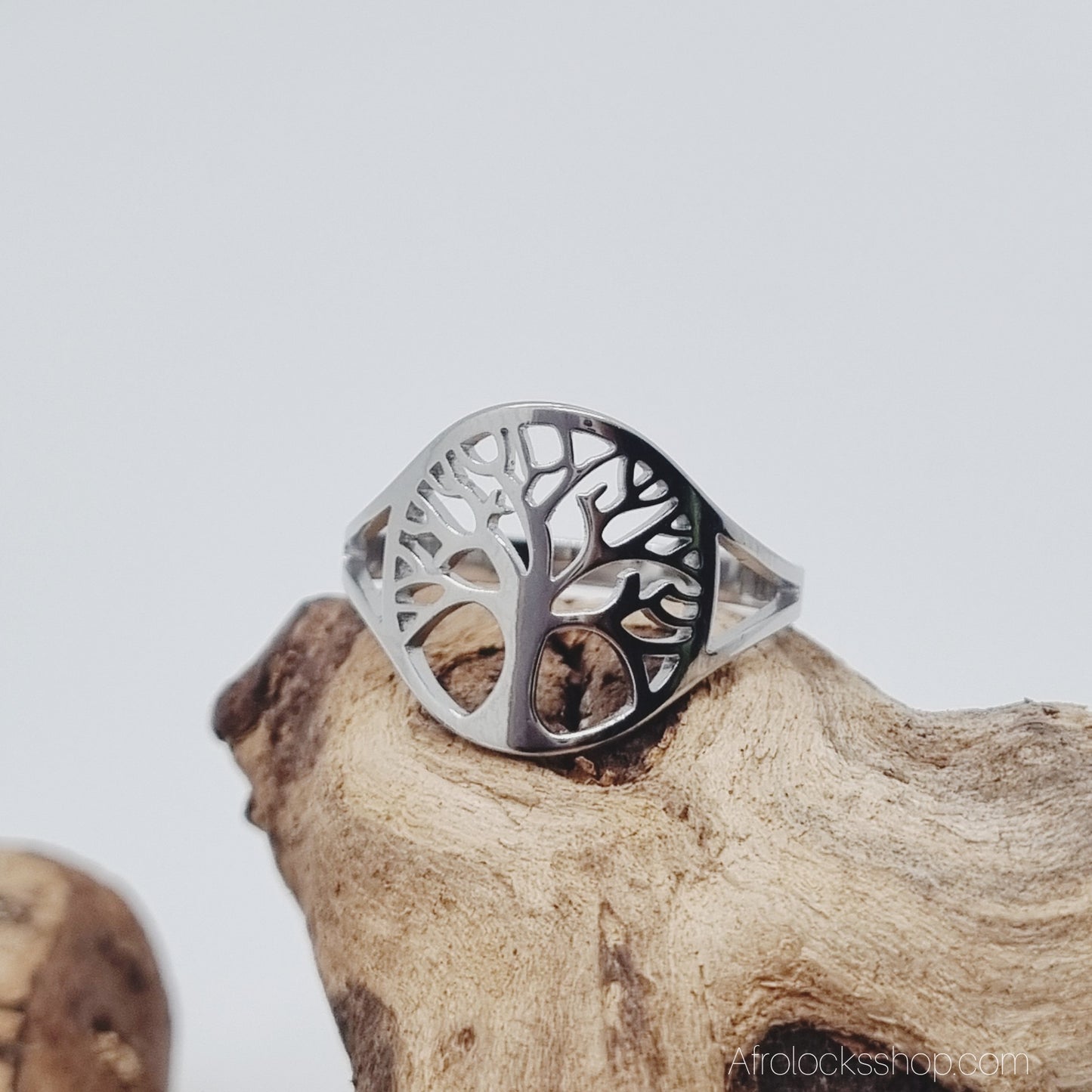 Bague Arbre de Vie 🌳 – Acier inoxydable 316L, taille ajustable, doré ou argenté