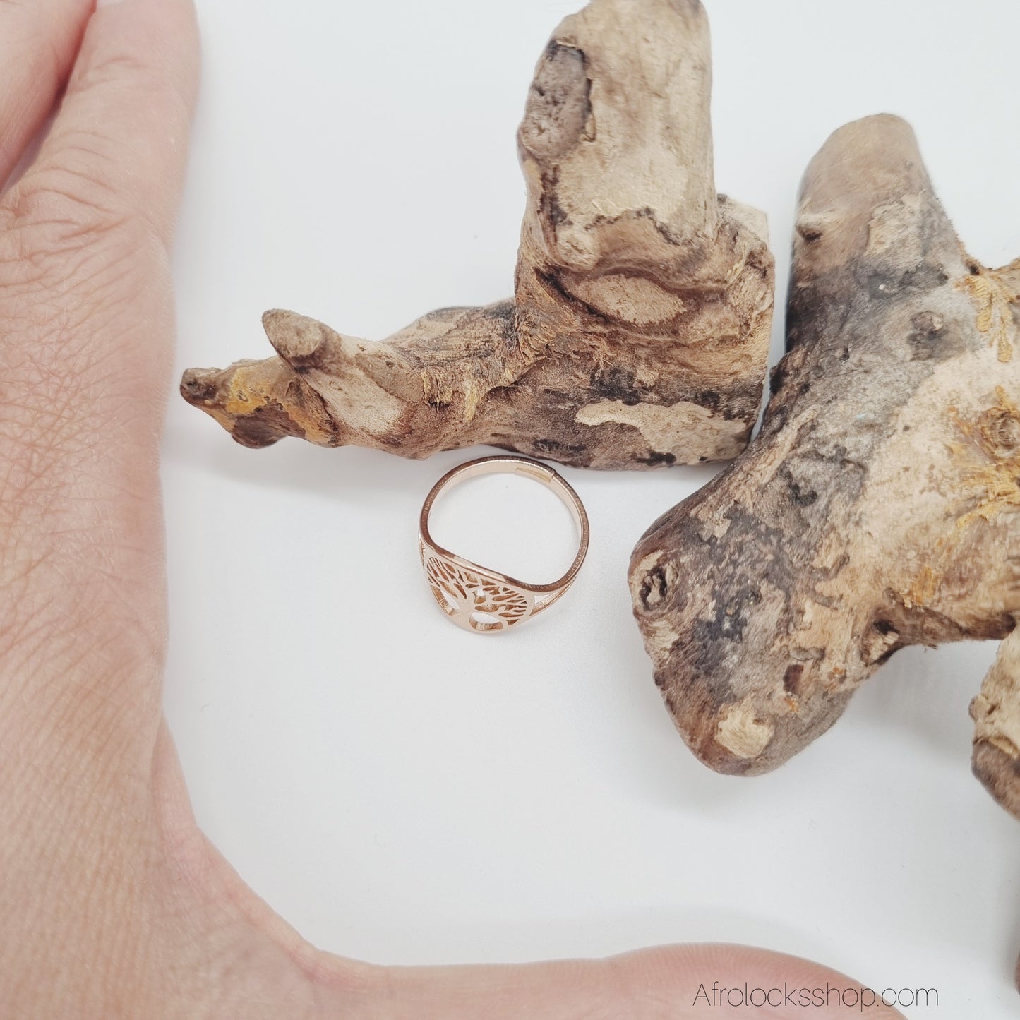 Bague Arbre de Vie 🌳 – Acier inoxydable 316L, taille ajustable, doré ou argenté