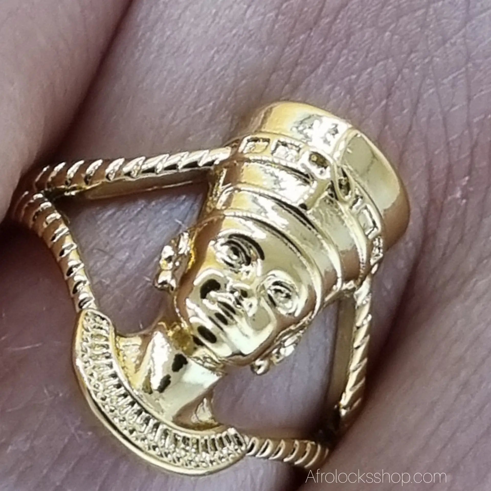 Bague-nefertiti-acier-inox-01 - Afro Locks Shop