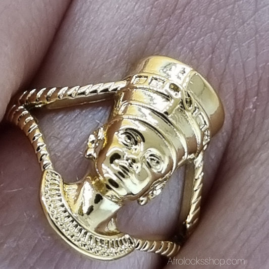 Bague “Reine d’Afrique” 316L doré ✨ – unisexe, hypoallergénique