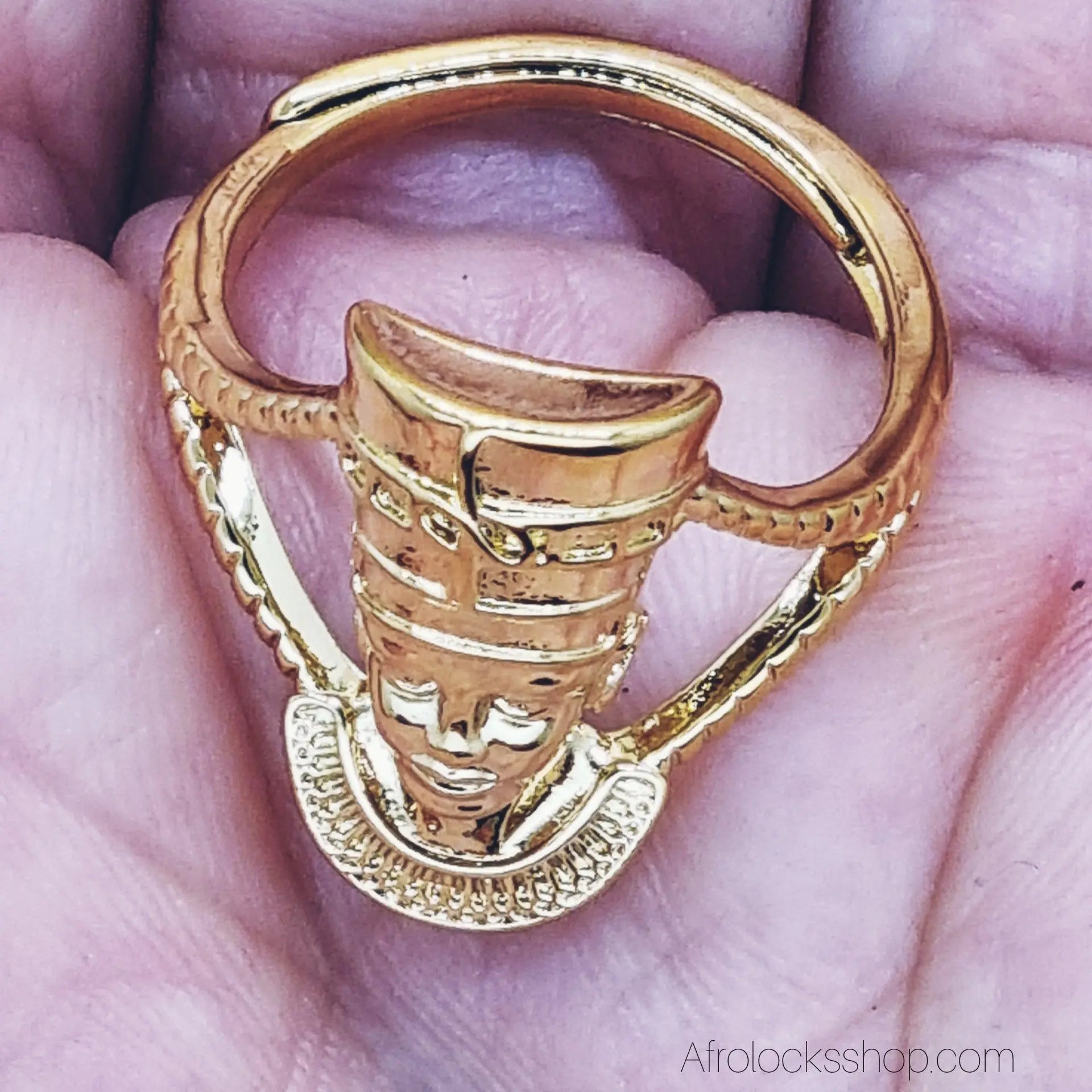 Bague-nefertiti-acier-inox-03 - Afro Locks Shop