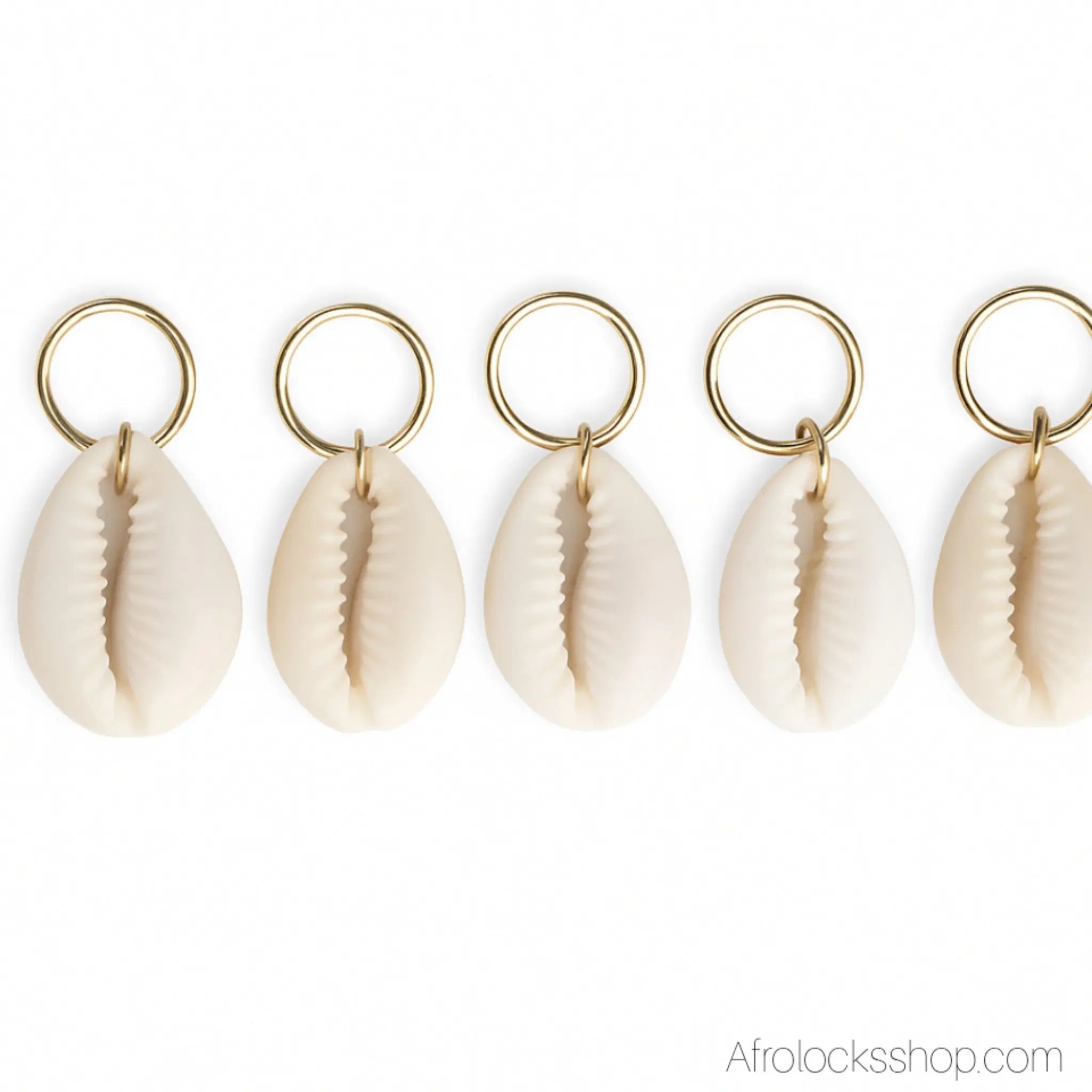 Bijou_anneaux_dores_avec_cauris_locks_tresses_3 - Afro Locks Shop