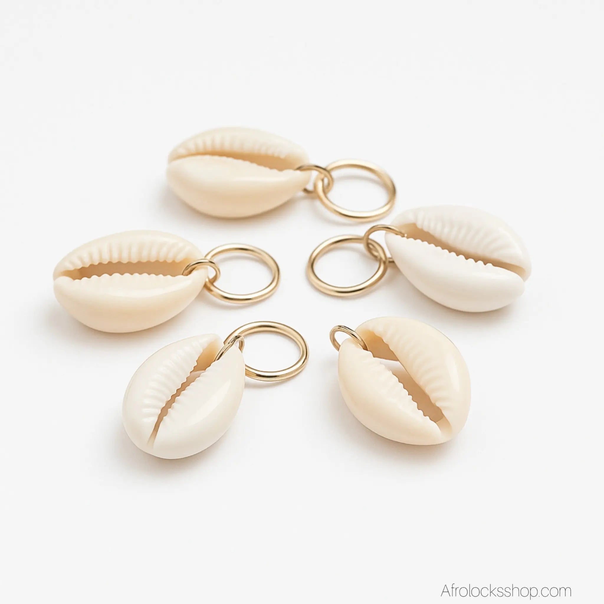 Bijou_anneaux_dores_avec_cauris_locks_tresses_5 - Afro Locks Shop