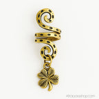 Bijou_cheveux_locks_dore_trefle_porte_bonheur_1 - Afro Locks Shop