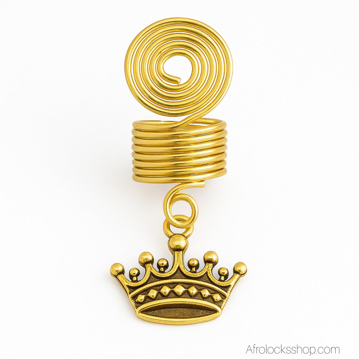 Bijou de locks couronne dorée – spiral coil trou 10 mm 👑