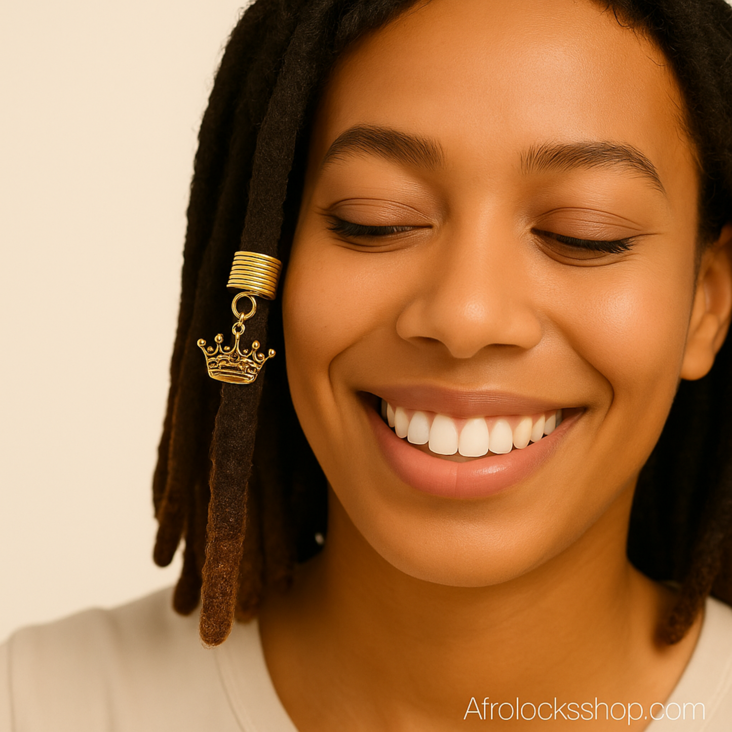 Bijou de locks couronne dorée – spiral coil trou 10 mm 👑