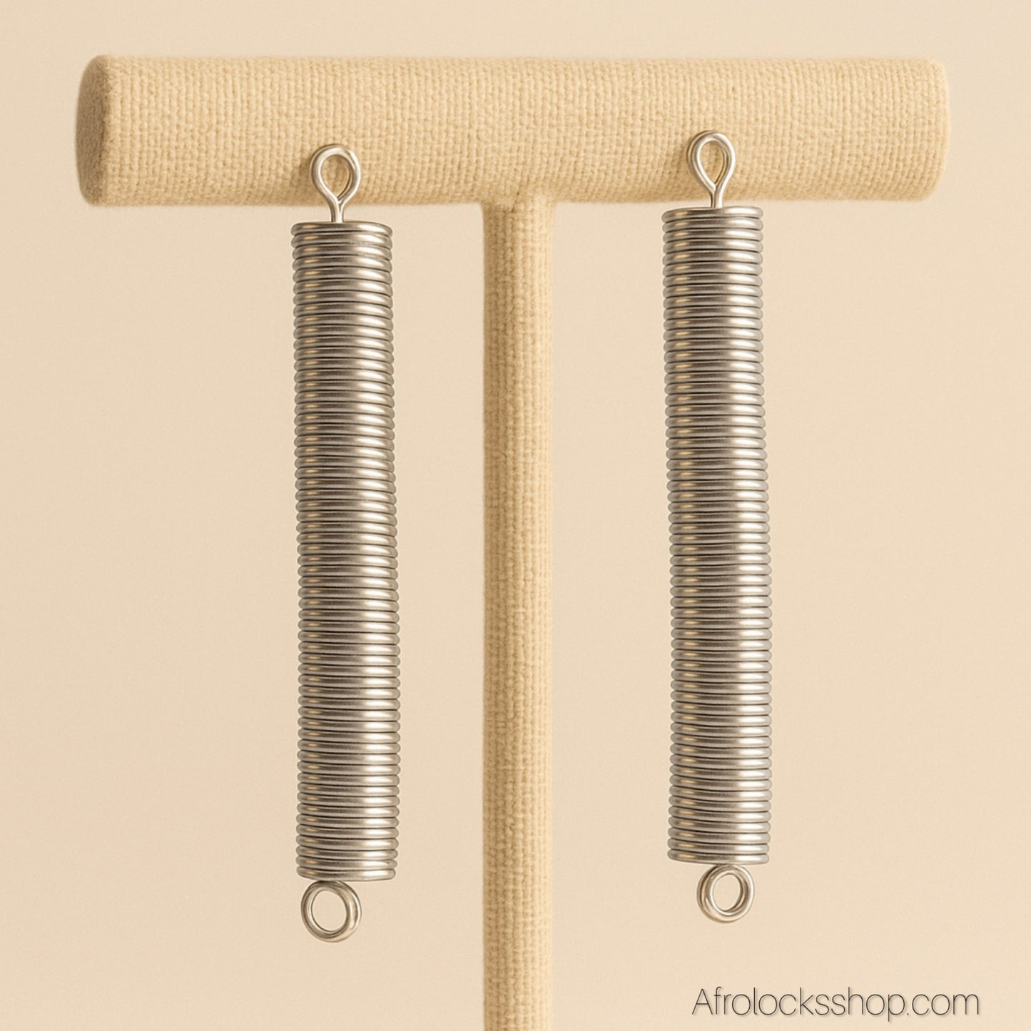 Lot de 2 bijoux spirales longues pour locks – doré ou argenté – 11 à 15 cm – trou 9 mm 🌀