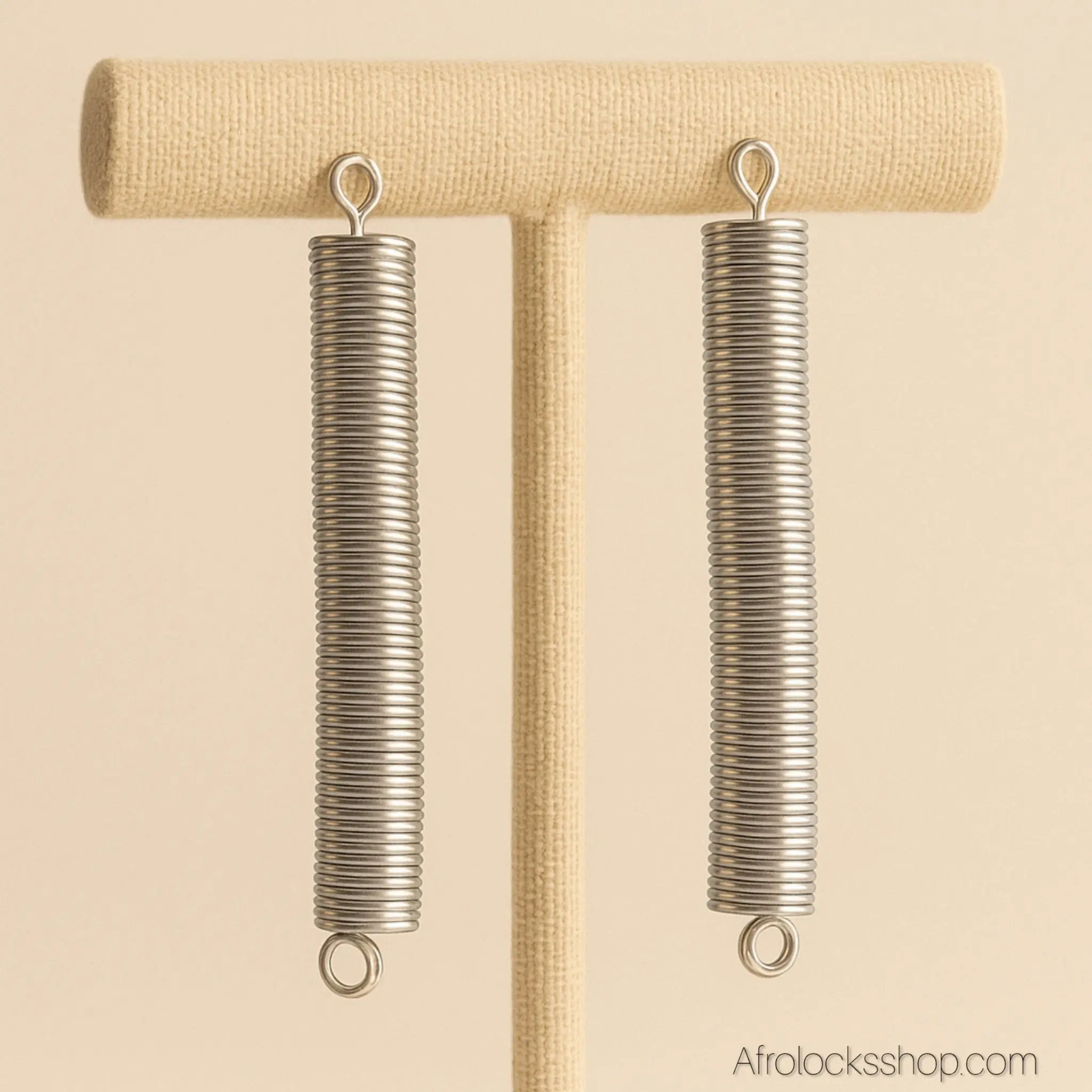 Bijou_long_spirale_argente_dore_locks_et_tresses_1 - Afro Locks Shop