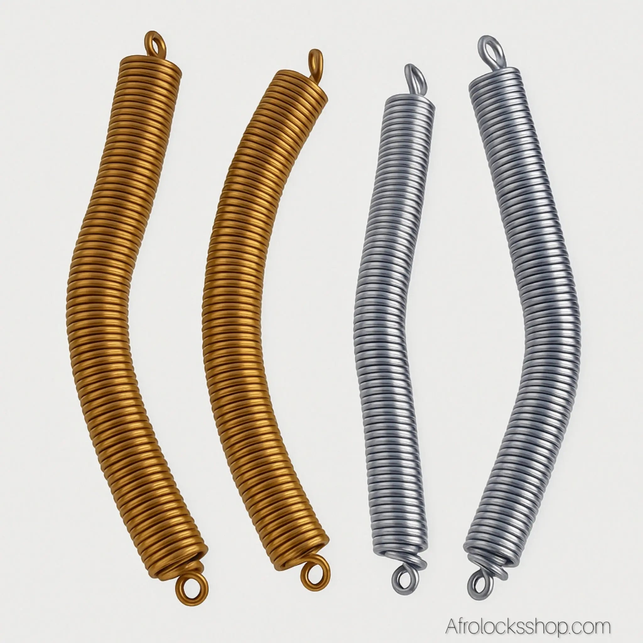 Bijou_long_spirale_argente_dore_locks_et_tresses_5 - Afro Locks Shop