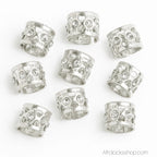 Bijoux_bagues_cheveux_locks_argent_avec_strass - Afro Locks Shop