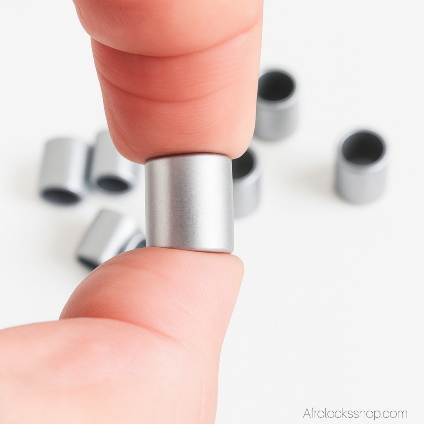 Tubes gris pour locks – lot de 10 – diamètre 8 mm – look minimaliste unisexe