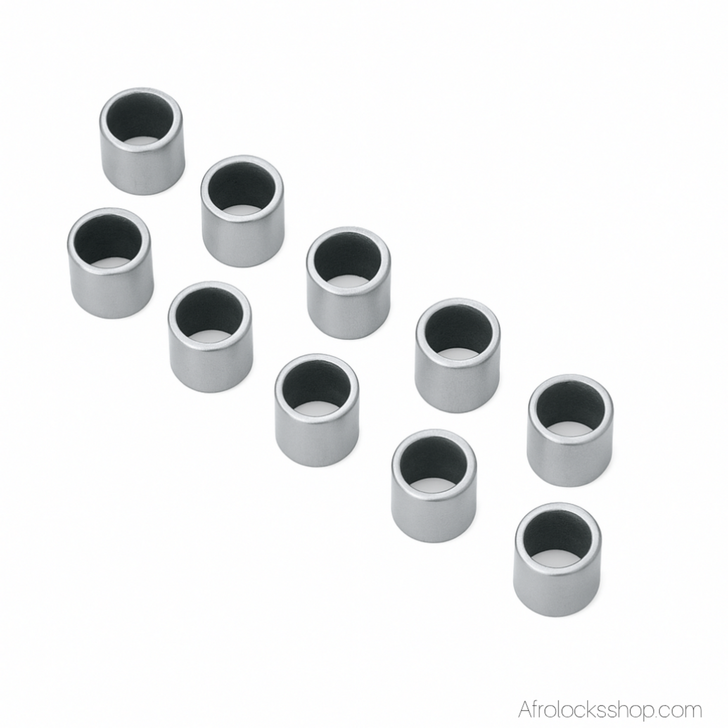 Tubes gris pour locks – lot de 10 – diamètre 8 mm – look minimaliste unisexe