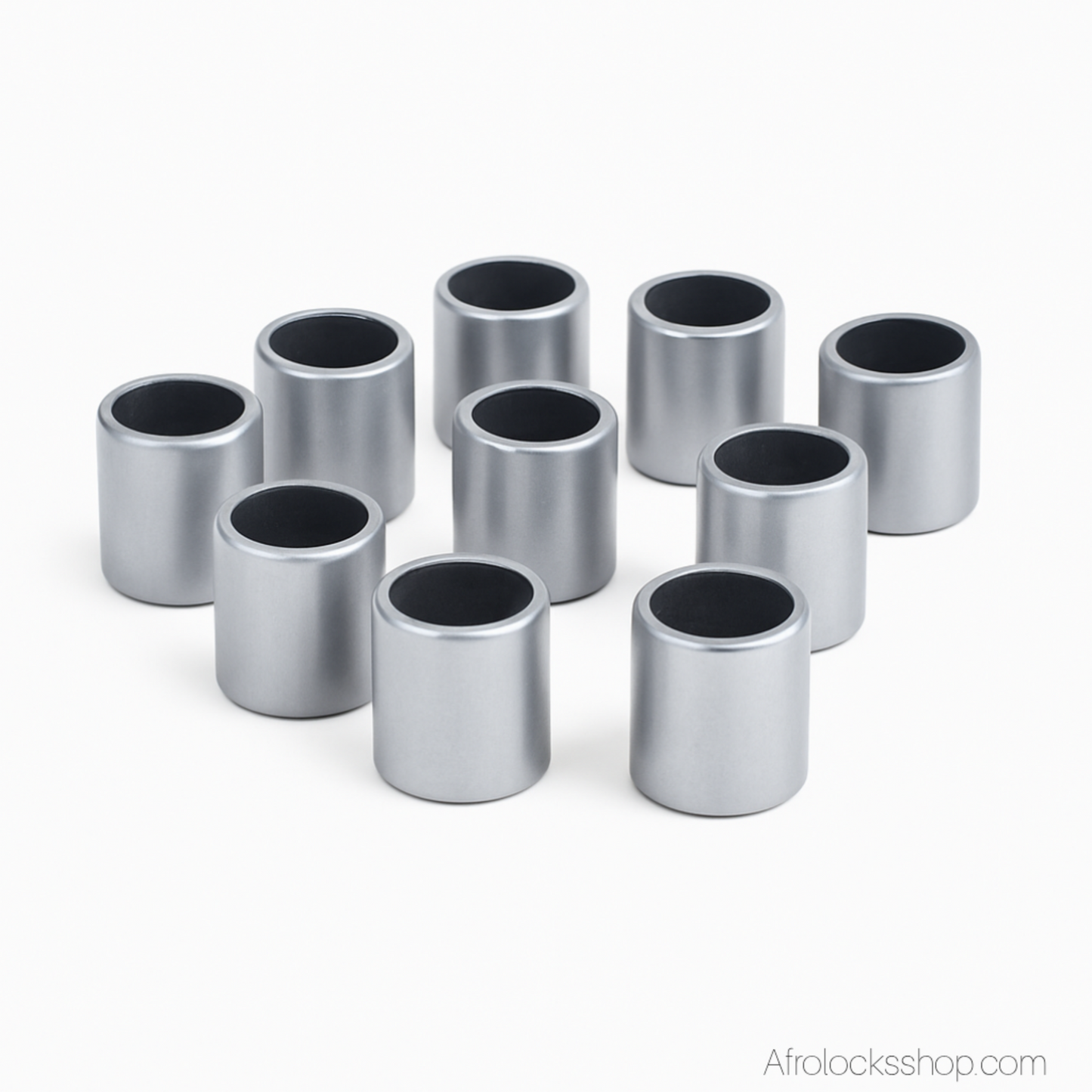 Tubes gris pour locks – lot de 10 – diamètre 8 mm – look minimaliste unisexe