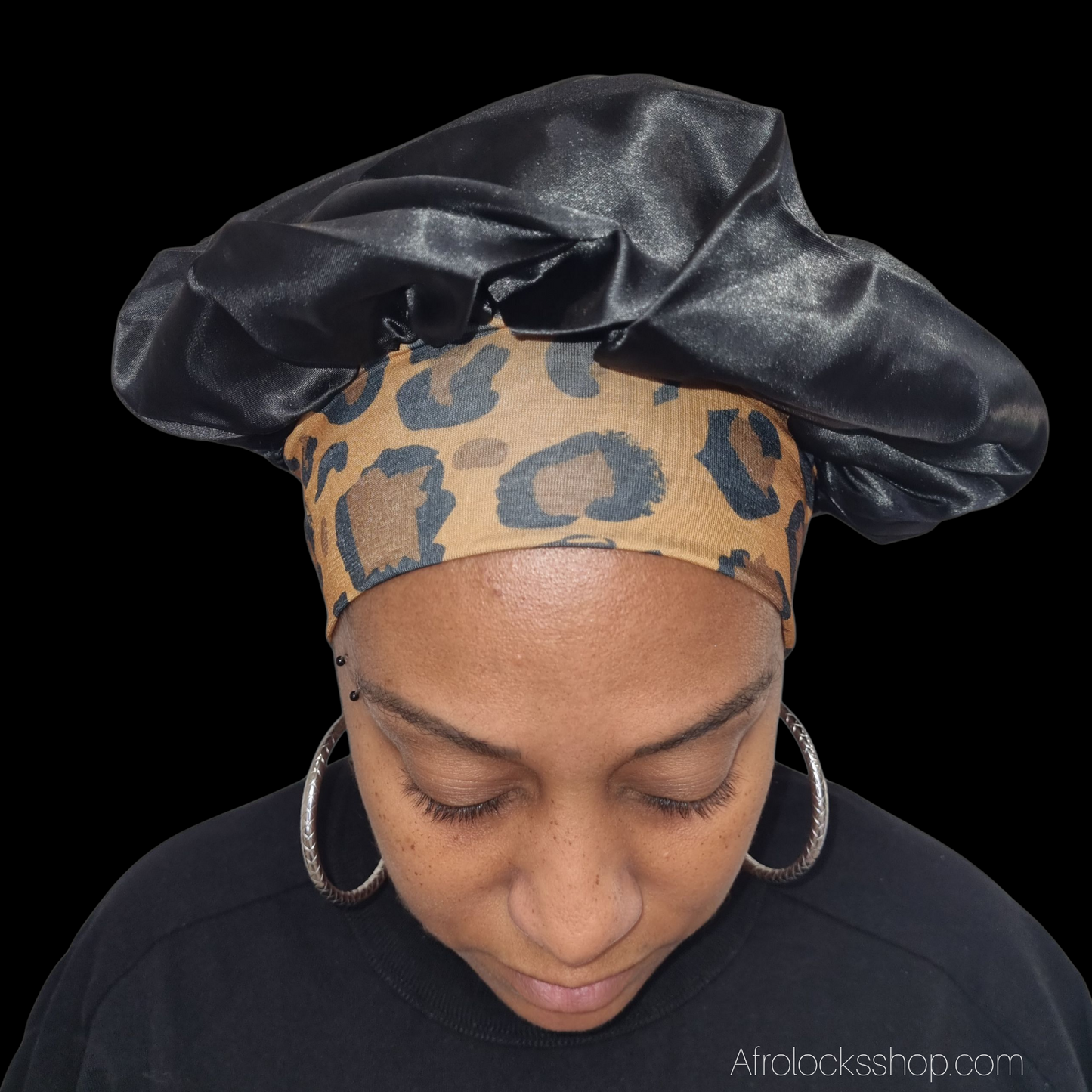 Bonnet en satin premium – large bande élastique (4 coloris)