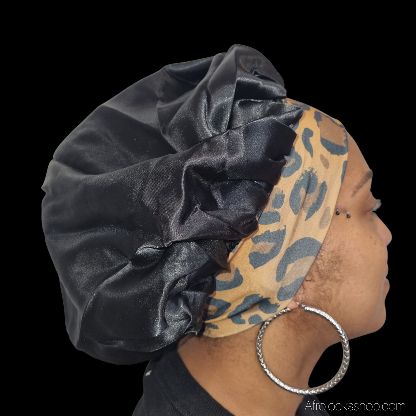 Bonnet en satin premium – large bande élastique (4 coloris)