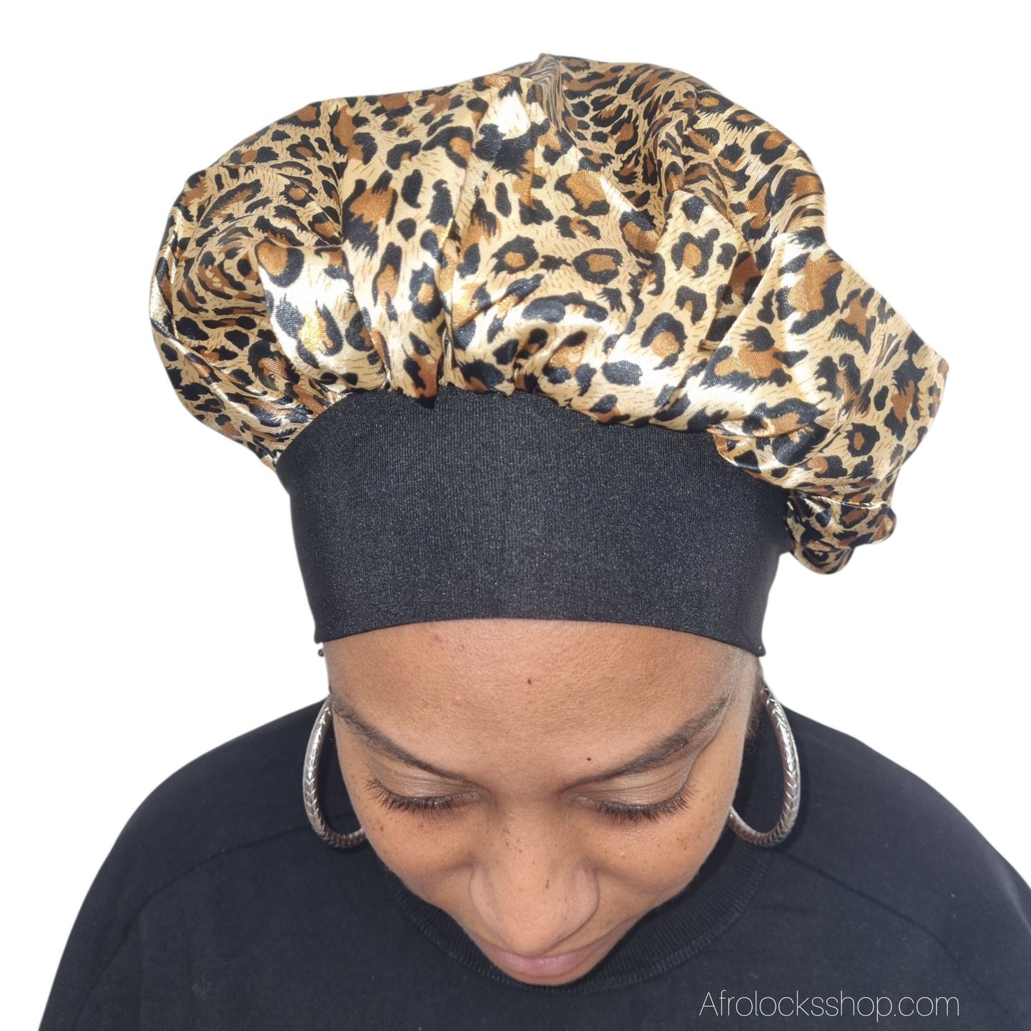 Bonnet en satin premium – large bande élastique (4 coloris)