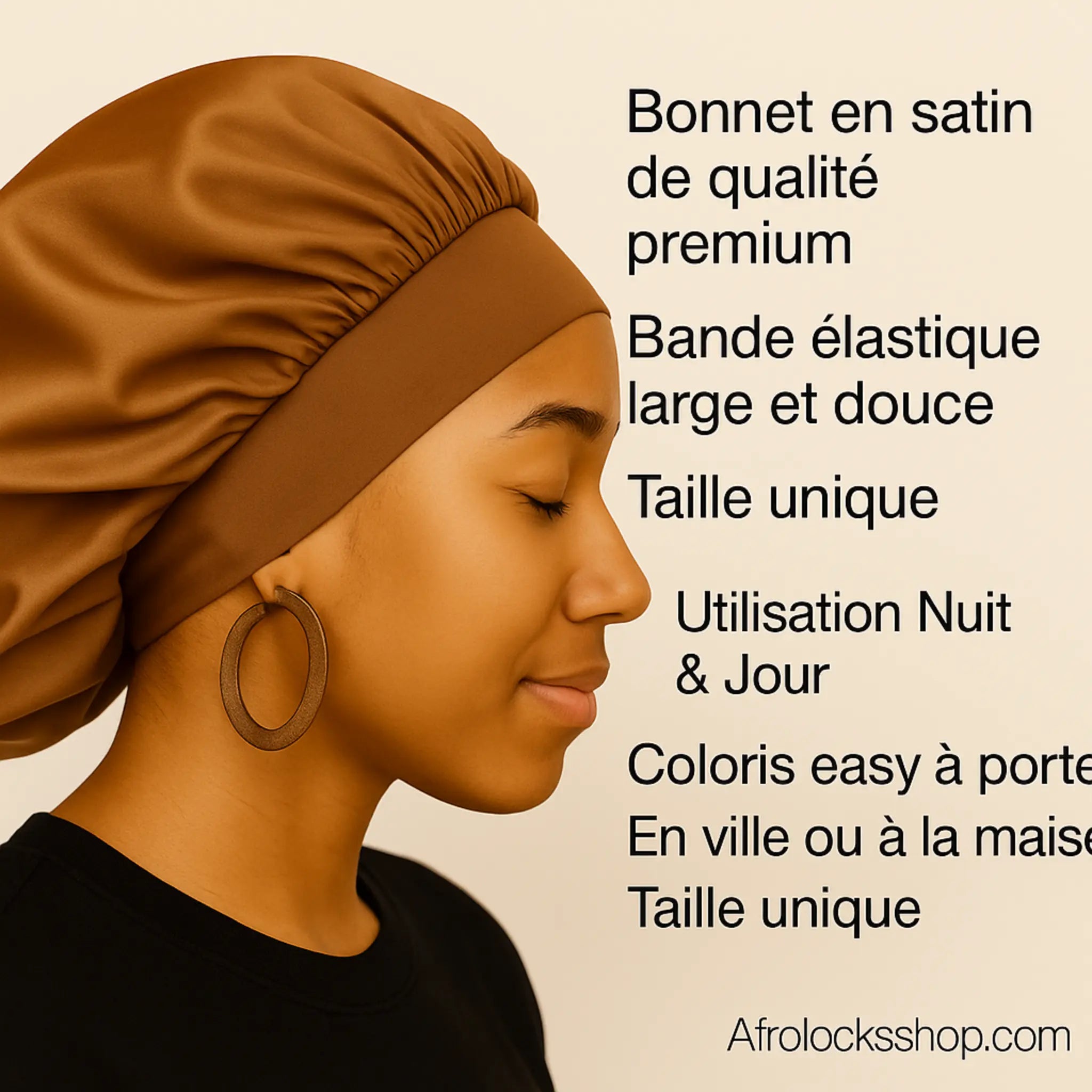 Bonnet-satin-qualite-premium - Afro Locks Shop
