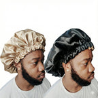 Bonnet_Satin_R_versible_Epais_Day_Night_Noir_Beige_Champagne_Grand_Volume_Unisexe - Afro Locks Shop