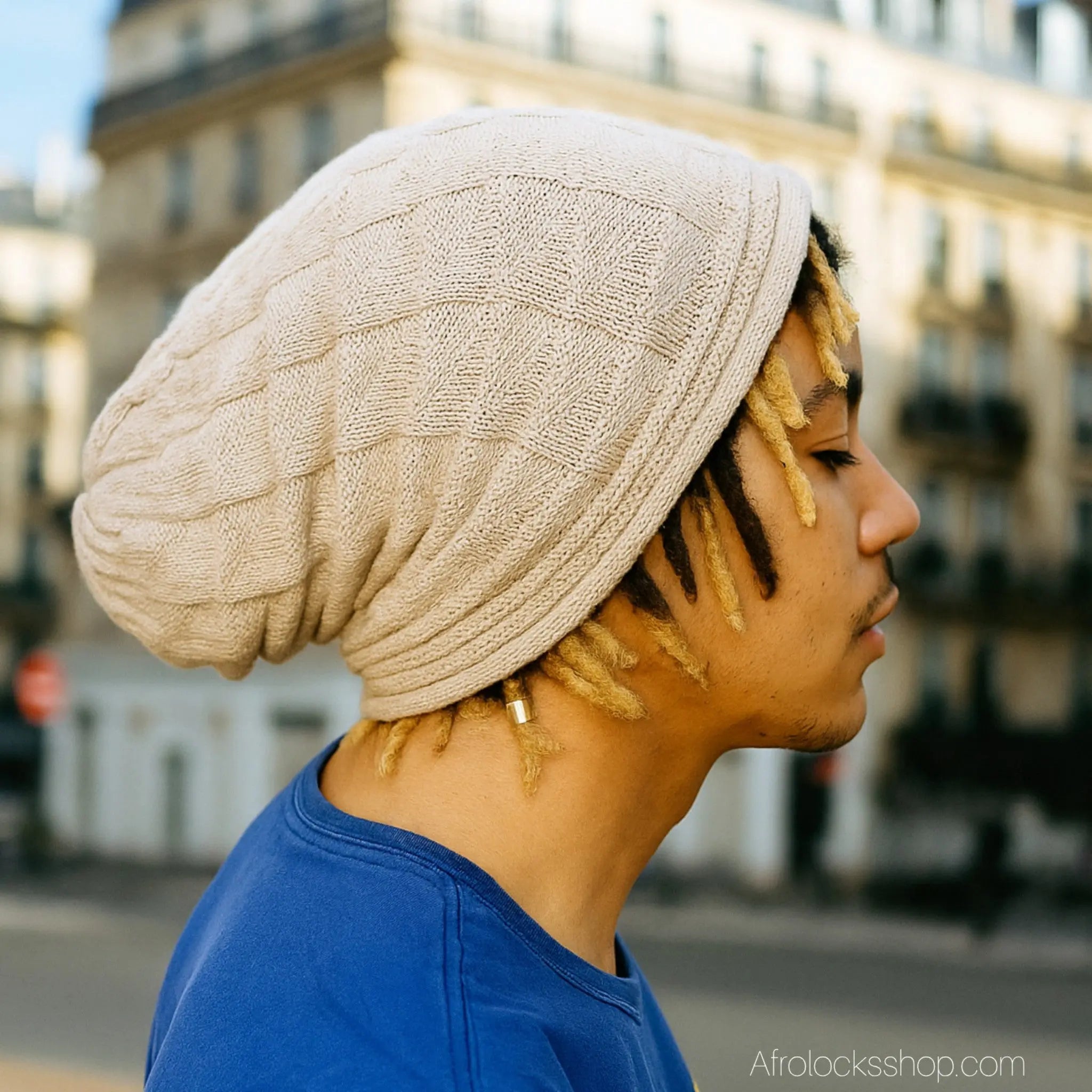 Bonnet_beanie_slouchy_noir_bleu_rouge_beige_4 - Afro Locks Shop