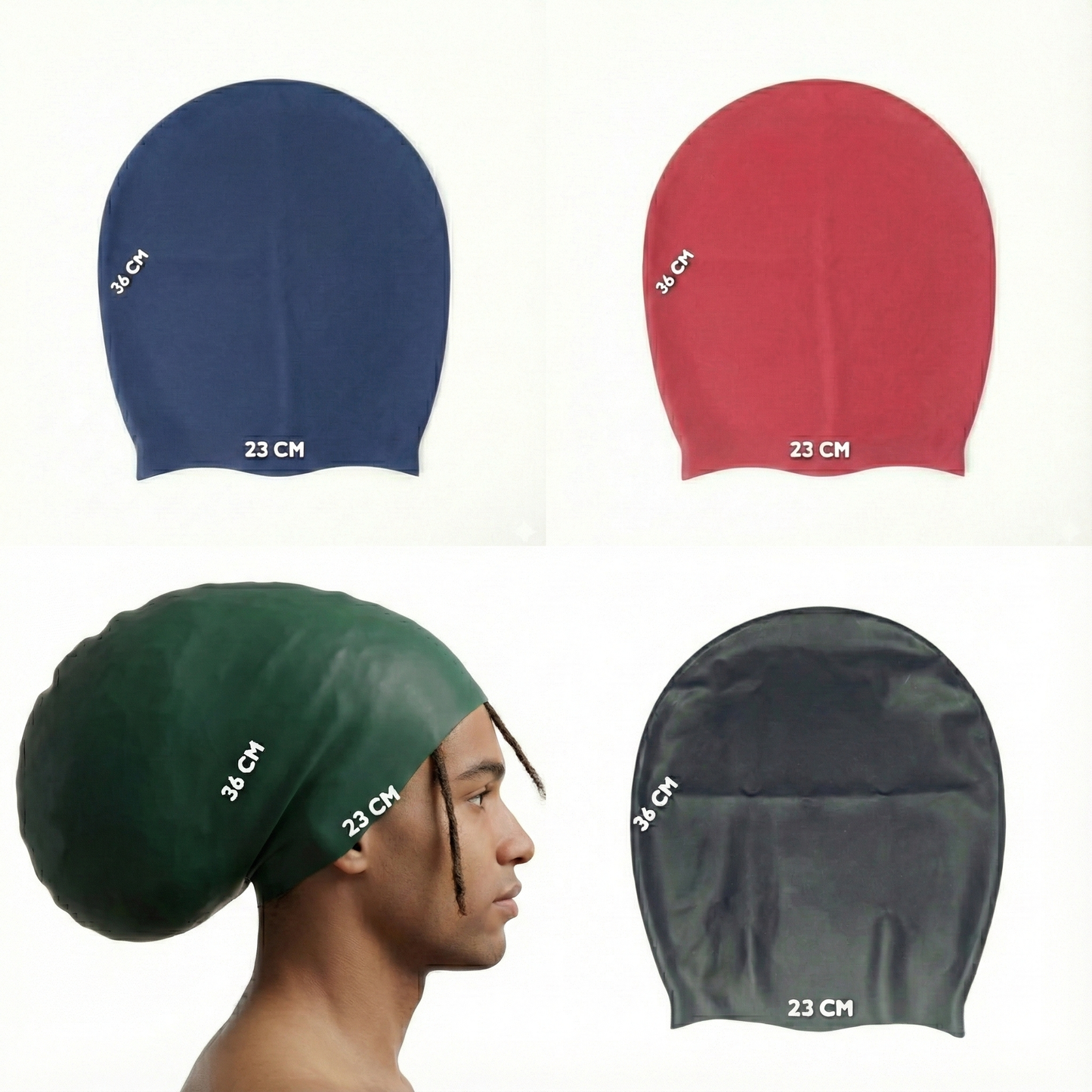 Bonnet de Bain XXL "Le Protecteur" – Silicone Haute Densité 170g pour Dreadlocks, Tresses & Afros (23x36cm)