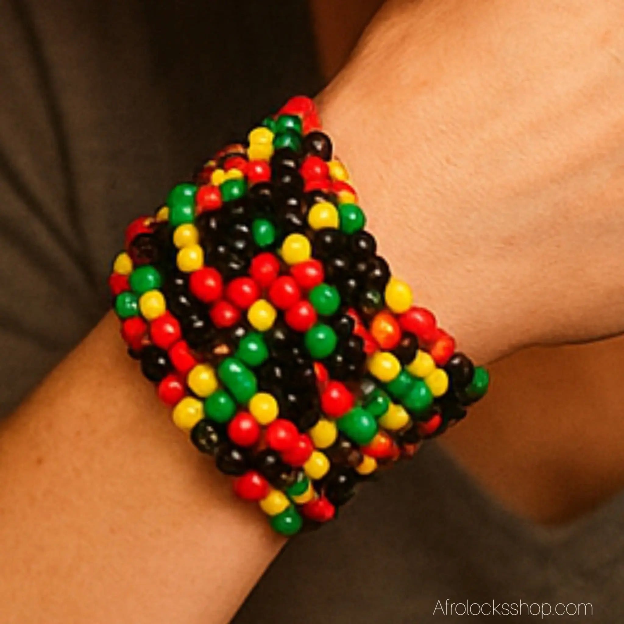 Bonnet_rasta_tam_XL_tricote_noir_rouge_jaune_vert - Afro Locks Shop