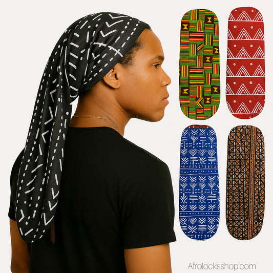 Bonnet tube extensible imprimé wax – 70 cm ou 100 cm – spécial locks & tresses longues 🌙✨