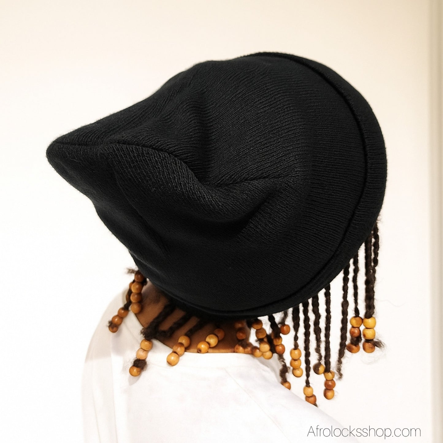 Bonnet d’hiver doublé satin – noir, stretch, unisexe, taille unique