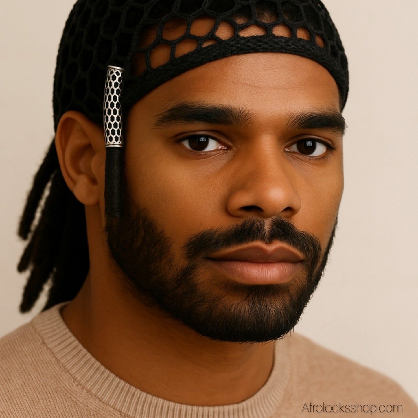 Bonnet résille en crochet – respirant & léger (30 g) – 4 couleurs – idéal nuit & maintien en journée