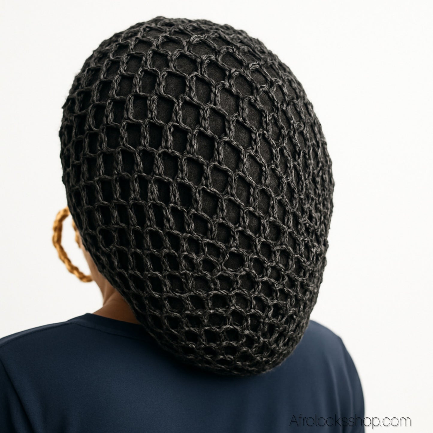 Bonnet résille en crochet – respirant & léger (30 g) – 4 couleurs – idéal nuit & maintien en journée